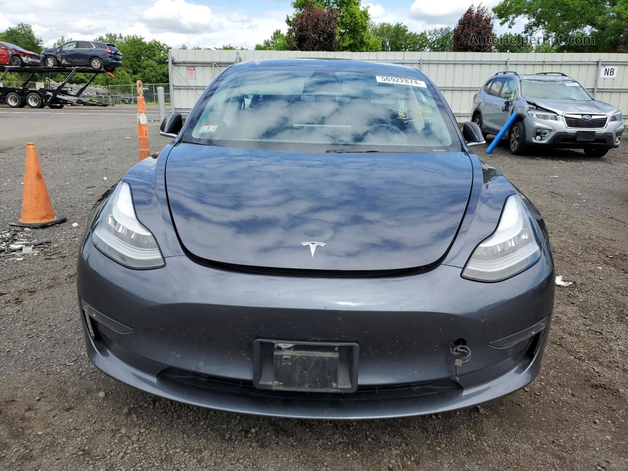 2018 Tesla Model 3  Gray vin: 5YJ3E1EB7JF065980