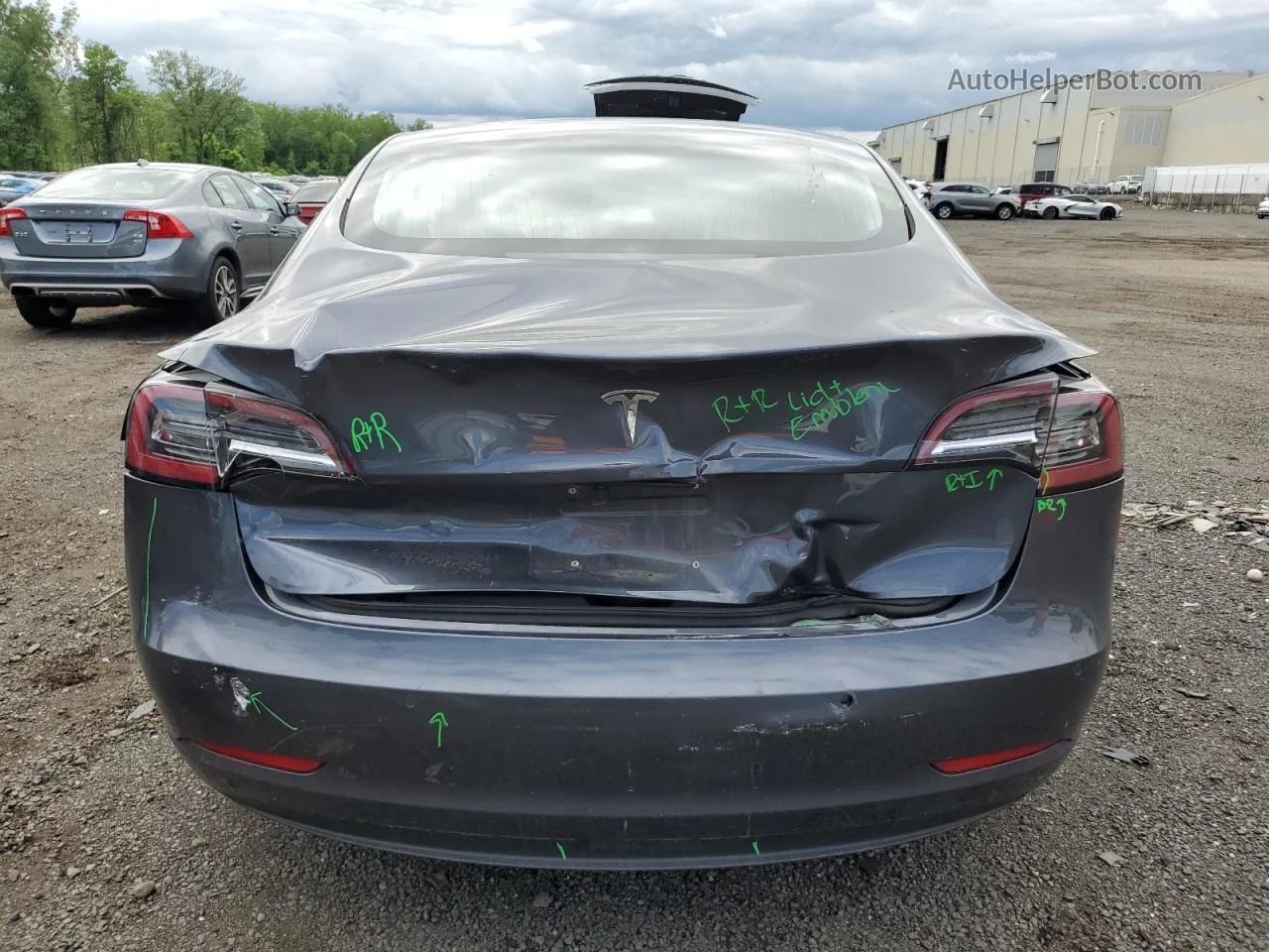 2018 Tesla Model 3  Gray vin: 5YJ3E1EB7JF065980
