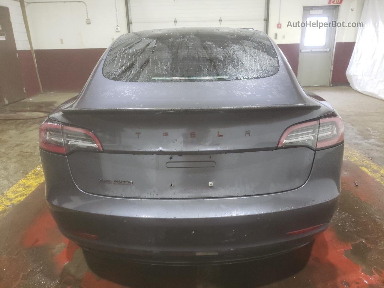 2018 Tesla Model 3 Угольный vin: 5YJ3E1EB7JF066188