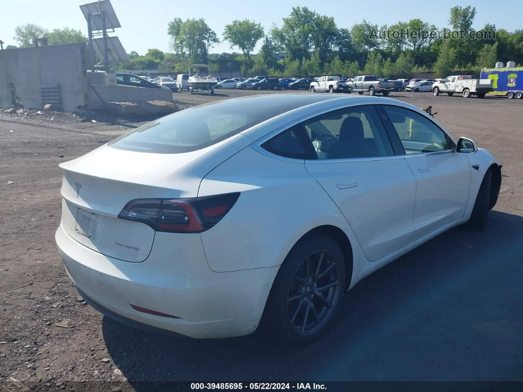 2018 Tesla Model 3 Long Range/performance White vin: 5YJ3E1EB7JF066904