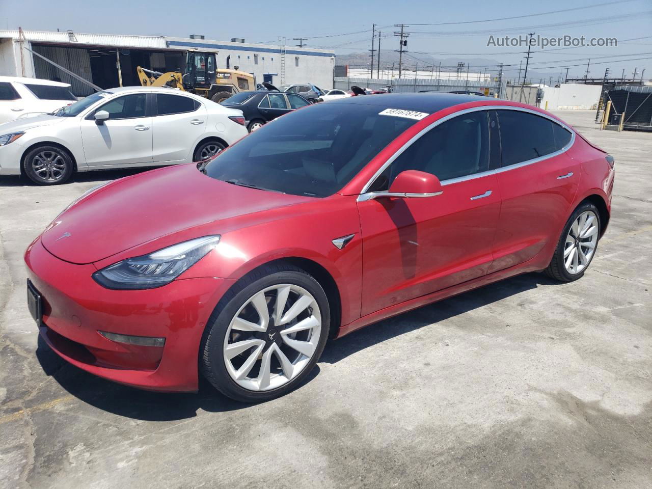 2018 Tesla Model 3  Red vin: 5YJ3E1EB7JF097201