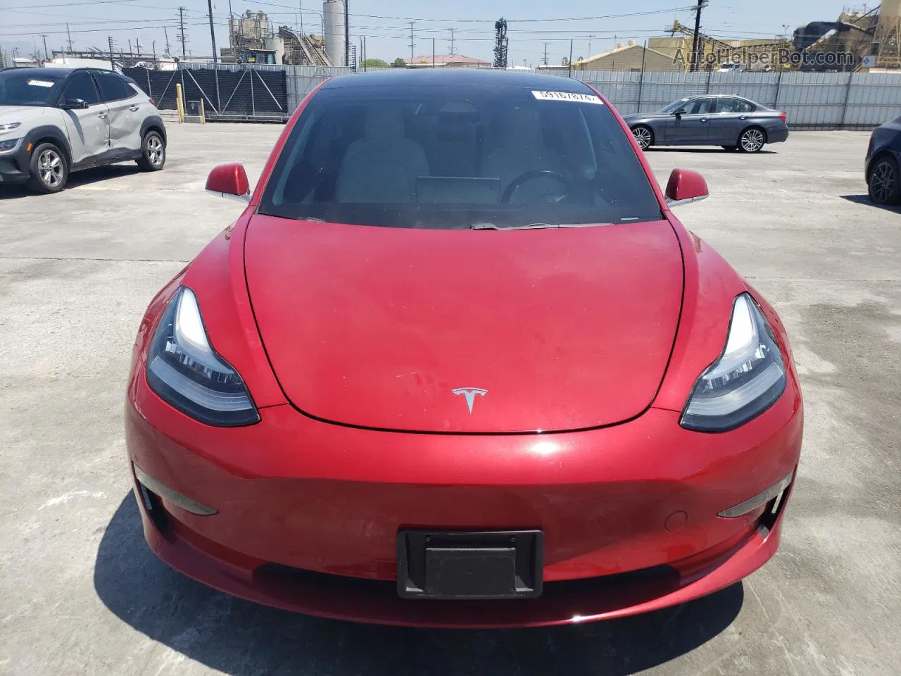 2018 Tesla Model 3  Red vin: 5YJ3E1EB7JF097201