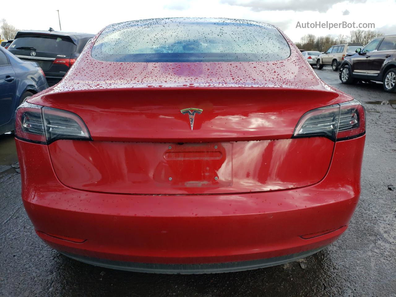 2018 Tesla Model 3  Red vin: 5YJ3E1EB7JF100839