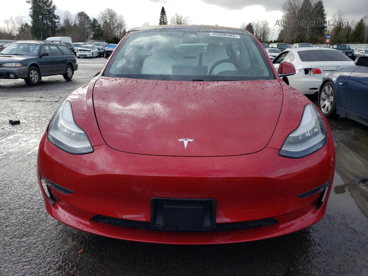 2018 Tesla Model 3  Red vin: 5YJ3E1EB7JF100839