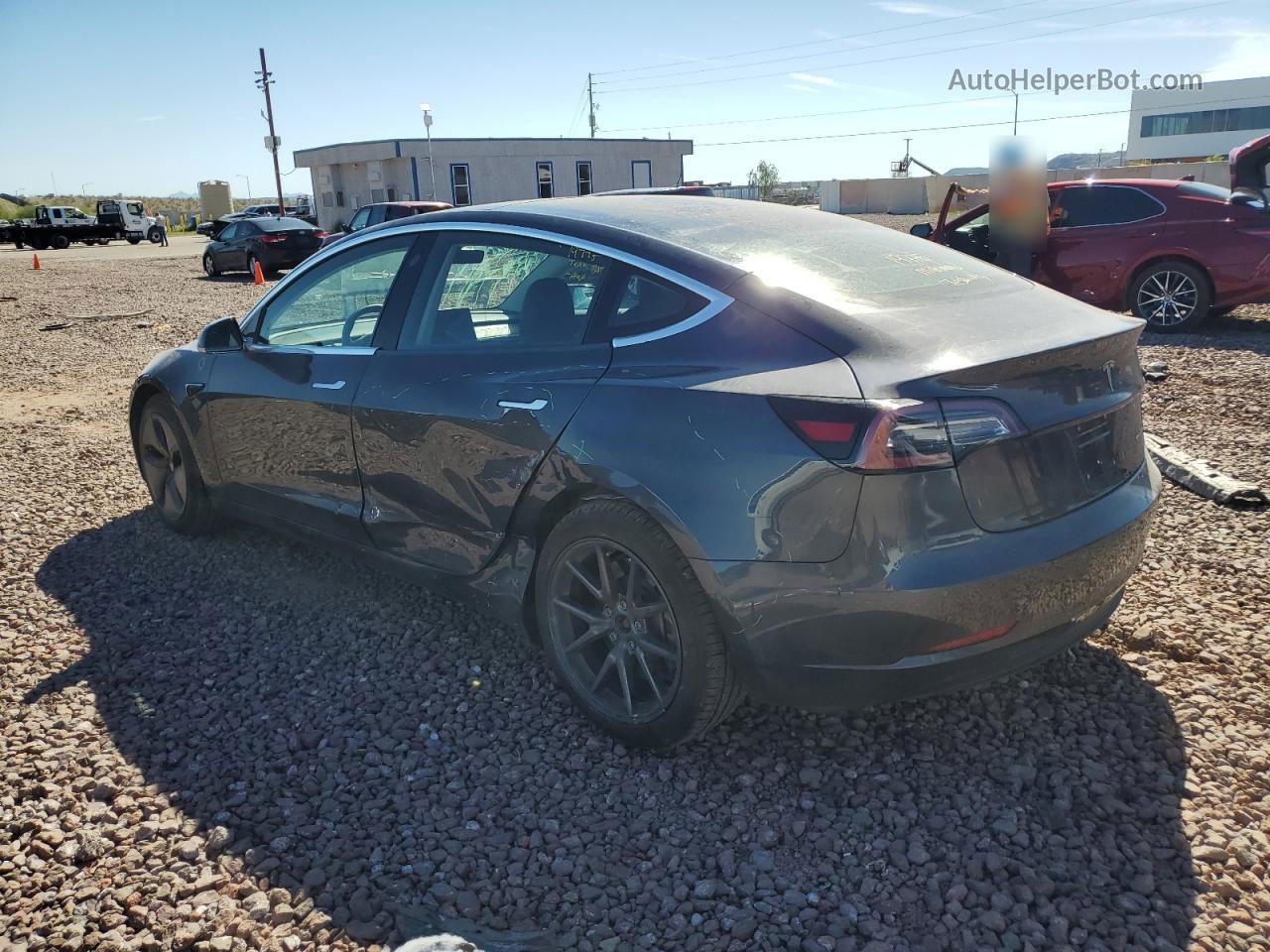 2018 Tesla Model 3  Угольный vin: 5YJ3E1EB7JF119455