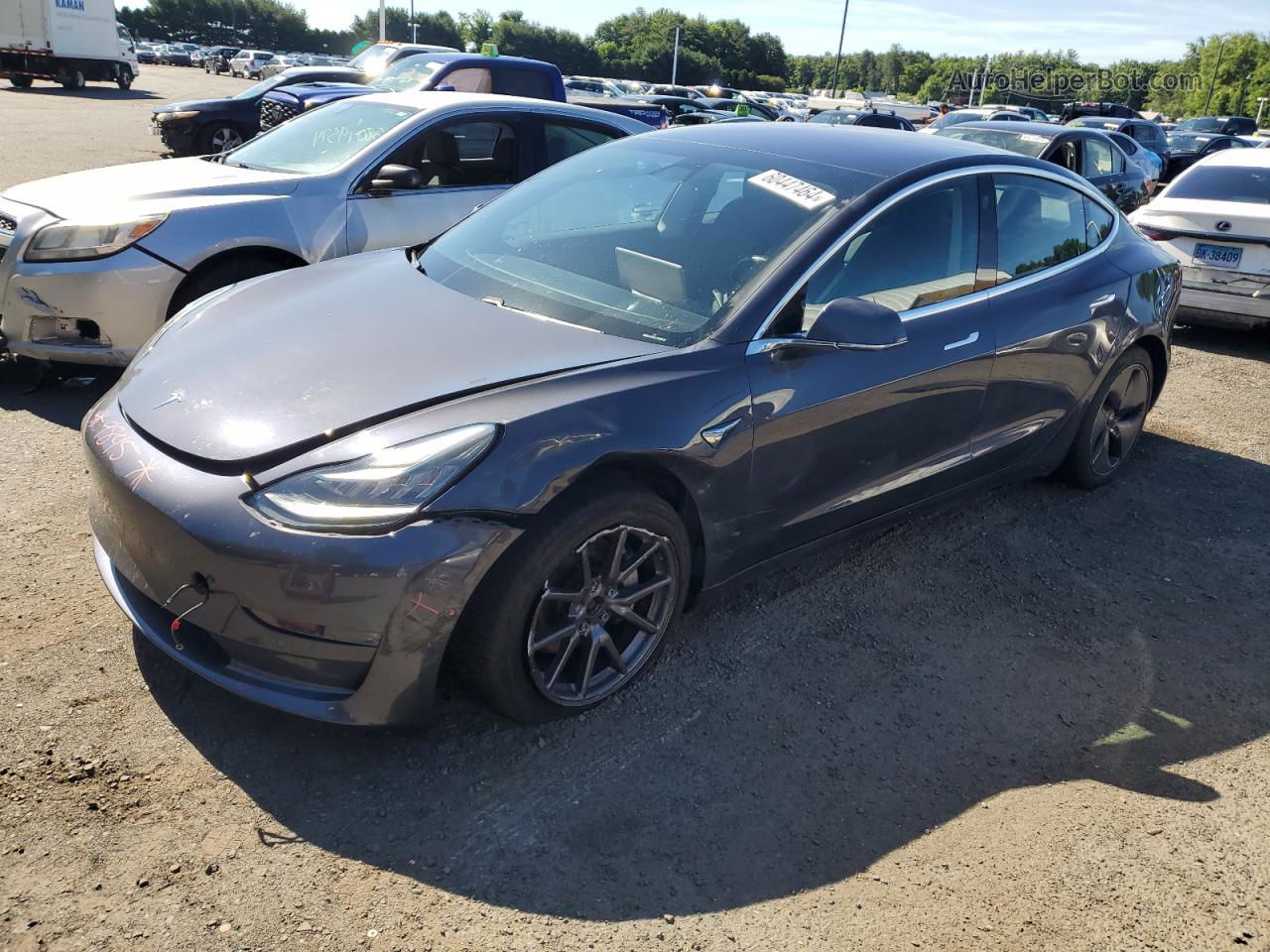 2018 Tesla Model 3  Серый vin: 5YJ3E1EB7JF119536