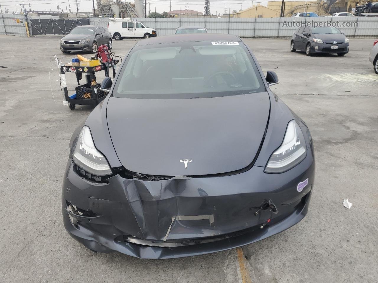 2018 Tesla Model 3  Серый vin: 5YJ3E1EB7JF129743