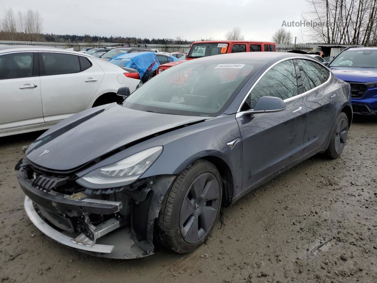 2019 Tesla Model 3  Charcoal vin: 5YJ3E1EB7KF205611