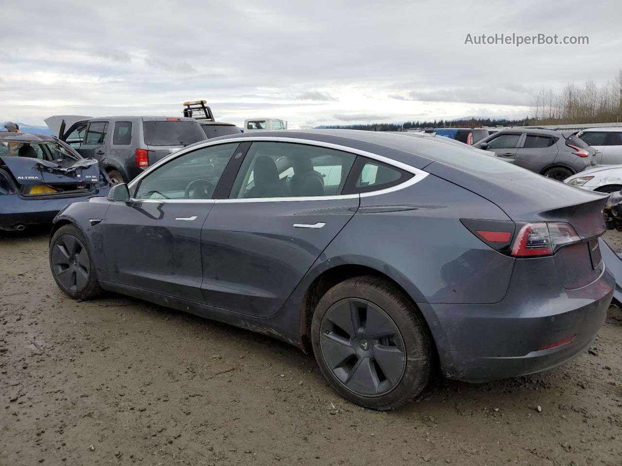 2019 Tesla Model 3  Угольный vin: 5YJ3E1EB7KF205611