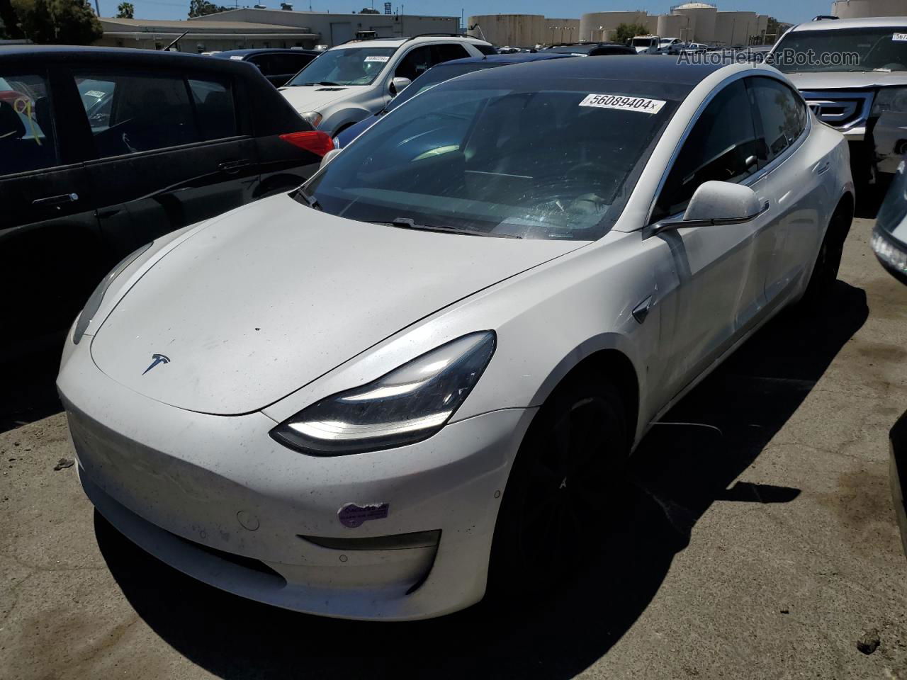 2019 Tesla Model 3  Белый vin: 5YJ3E1EB7KF213014