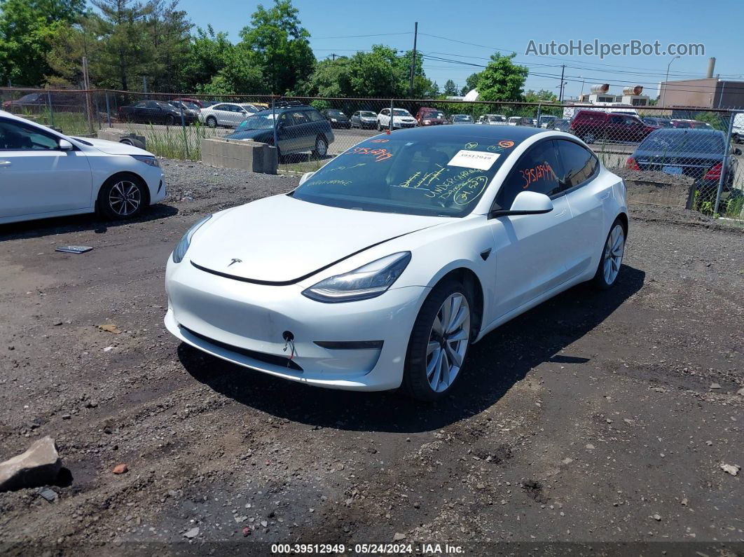 2019 Tesla Model 3 Long Range/performance White vin: 5YJ3E1EB7KF413648