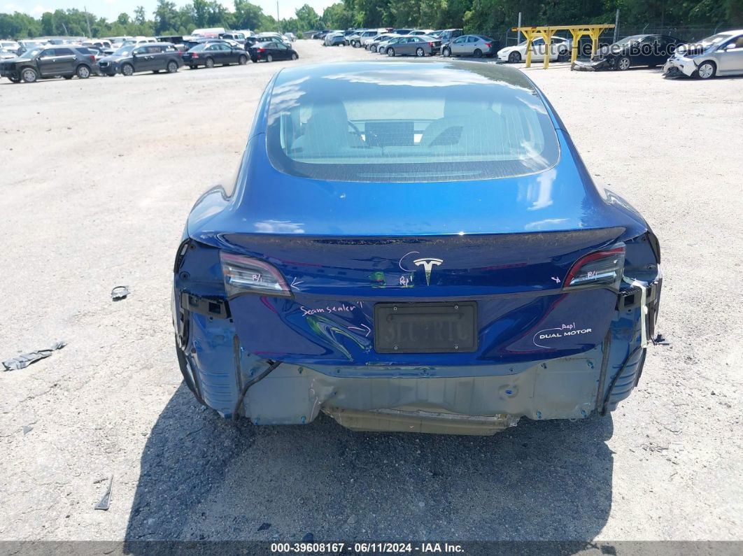 2019 Tesla Model 3 Long Range/performance Blue vin: 5YJ3E1EB7KF421832