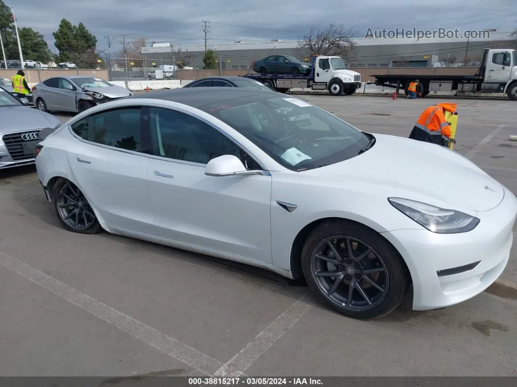 2019 Tesla Model 3 Long Range/performance White vin: 5YJ3E1EB7KF442230