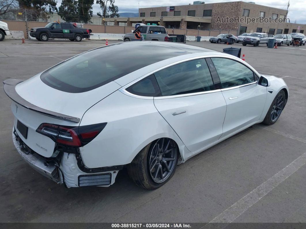 2019 Tesla Model 3 Long Range/performance White vin: 5YJ3E1EB7KF442230