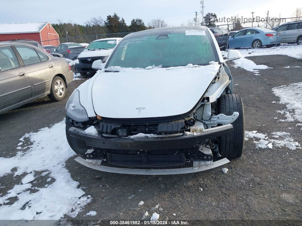 2019 Tesla Model 3 Long Range/performance White vin: 5YJ3E1EB7KF494716