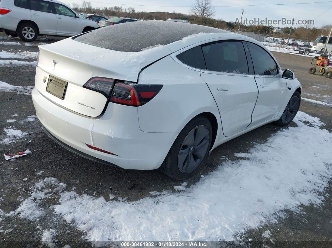 2019 Tesla Model 3 Long Range/performance White vin: 5YJ3E1EB7KF494716