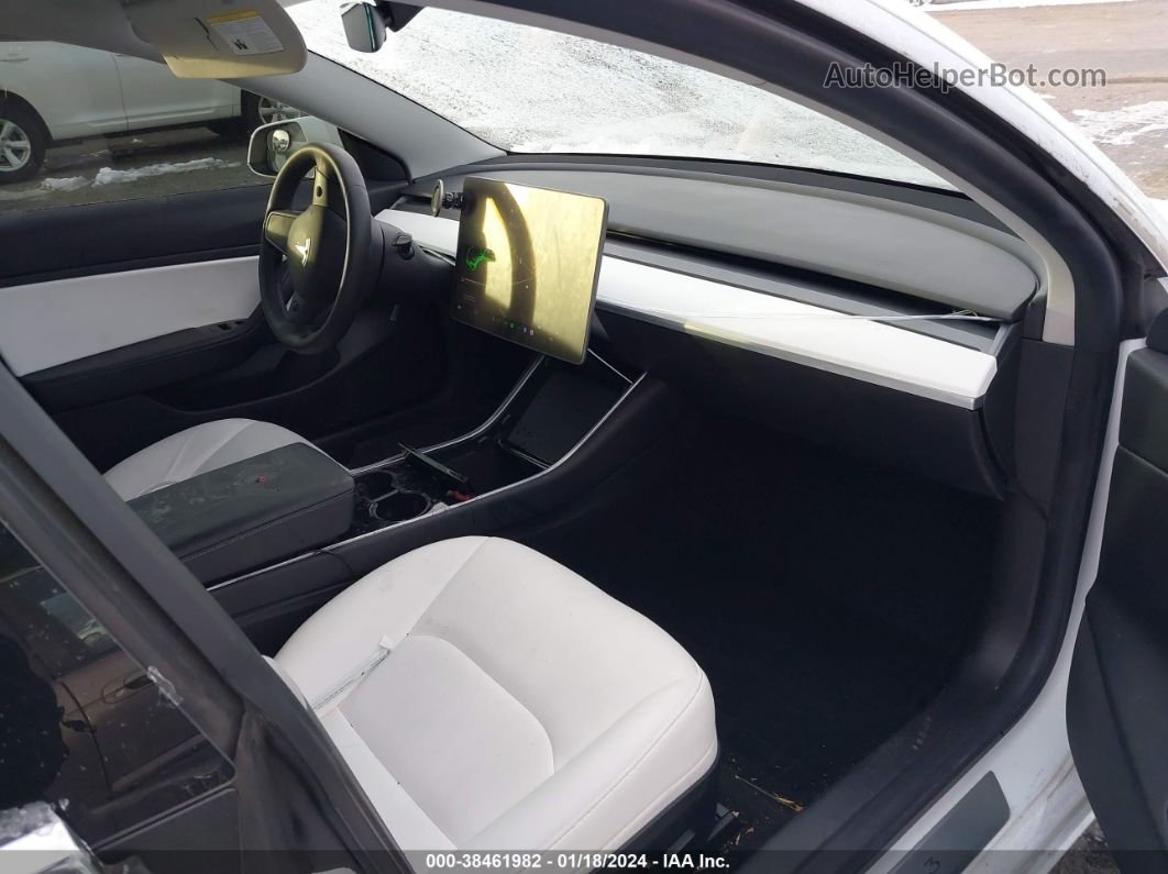 2019 Tesla Model 3 Long Range/performance White vin: 5YJ3E1EB7KF494716