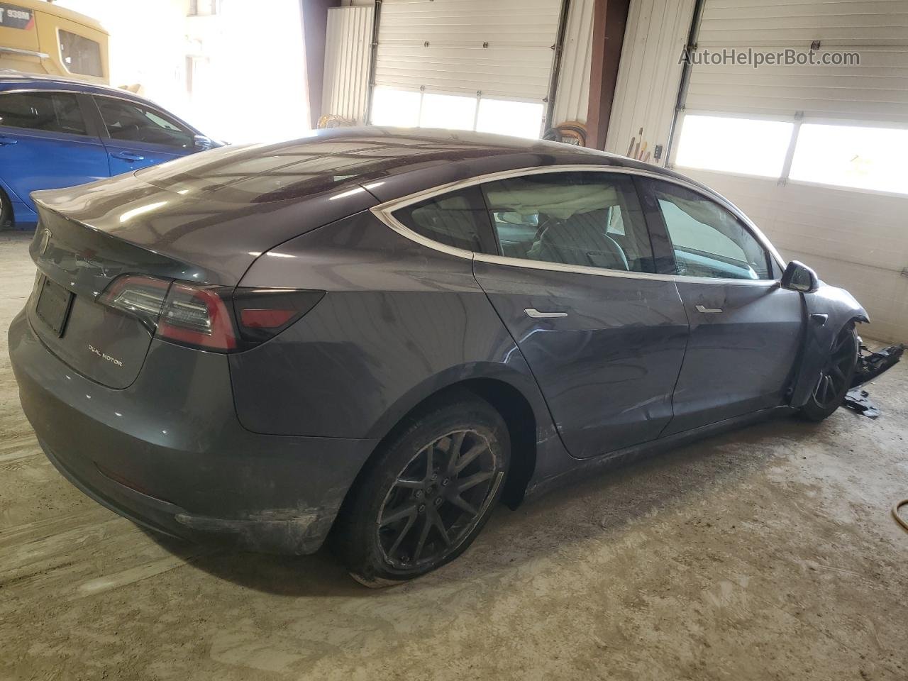 2019 Tesla Model 3  Gray vin: 5YJ3E1EB7KF510350