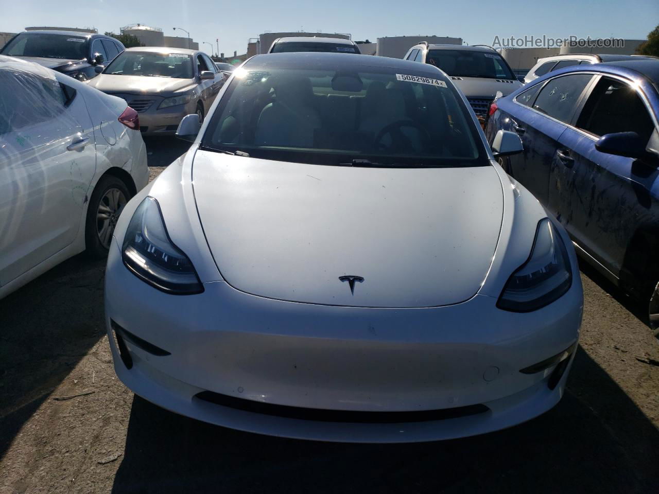 2019 Tesla Model 3  White vin: 5YJ3E1EB7KF514642