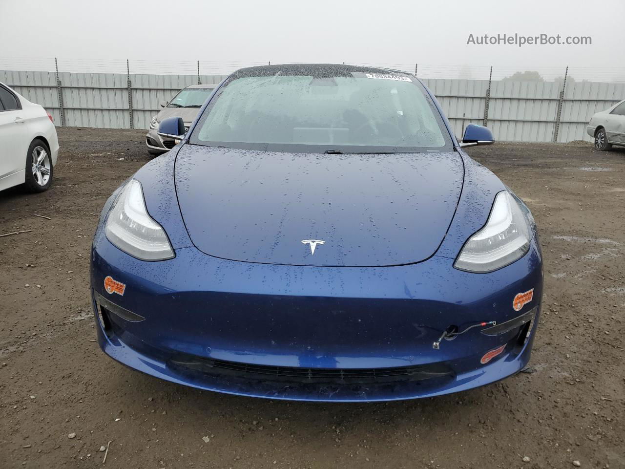 2019 Tesla Model 3  Синий vin: 5YJ3E1EB7KF520862