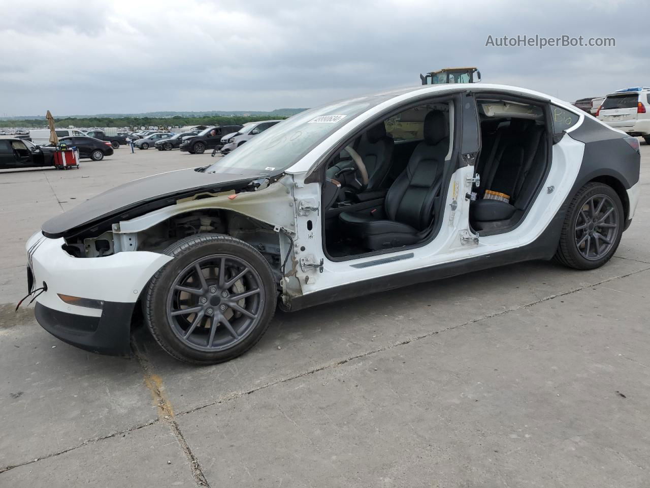 2020 Tesla Model 3  White vin: 5YJ3E1EB7LF619201