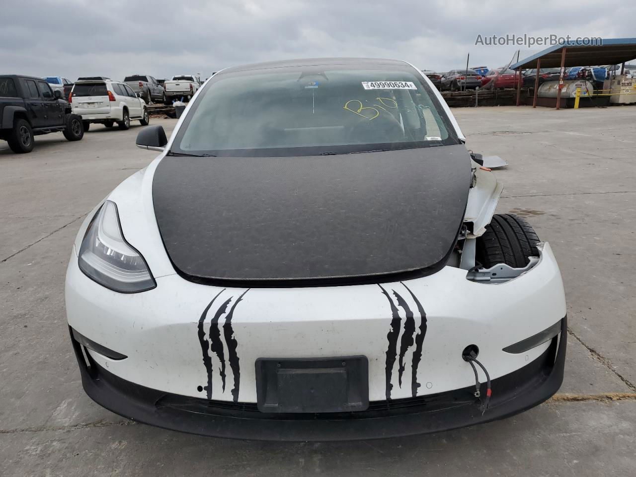 2020 Tesla Model 3  White vin: 5YJ3E1EB7LF619201