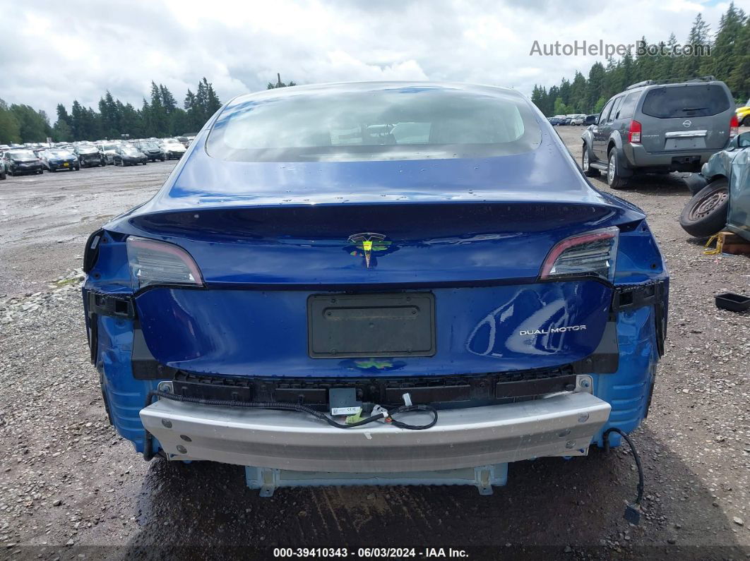 2020 Tesla Model 3 Long Range Dual Motor All-wheel Drive Синий vin: 5YJ3E1EB7LF636192