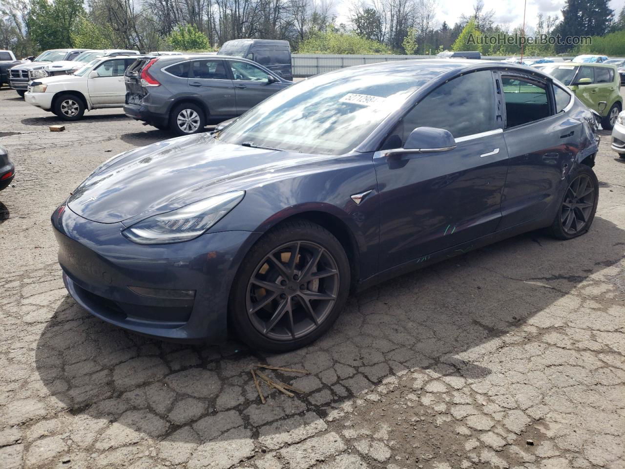 2020 Tesla Model 3  Gray vin: 5YJ3E1EB7LF646236