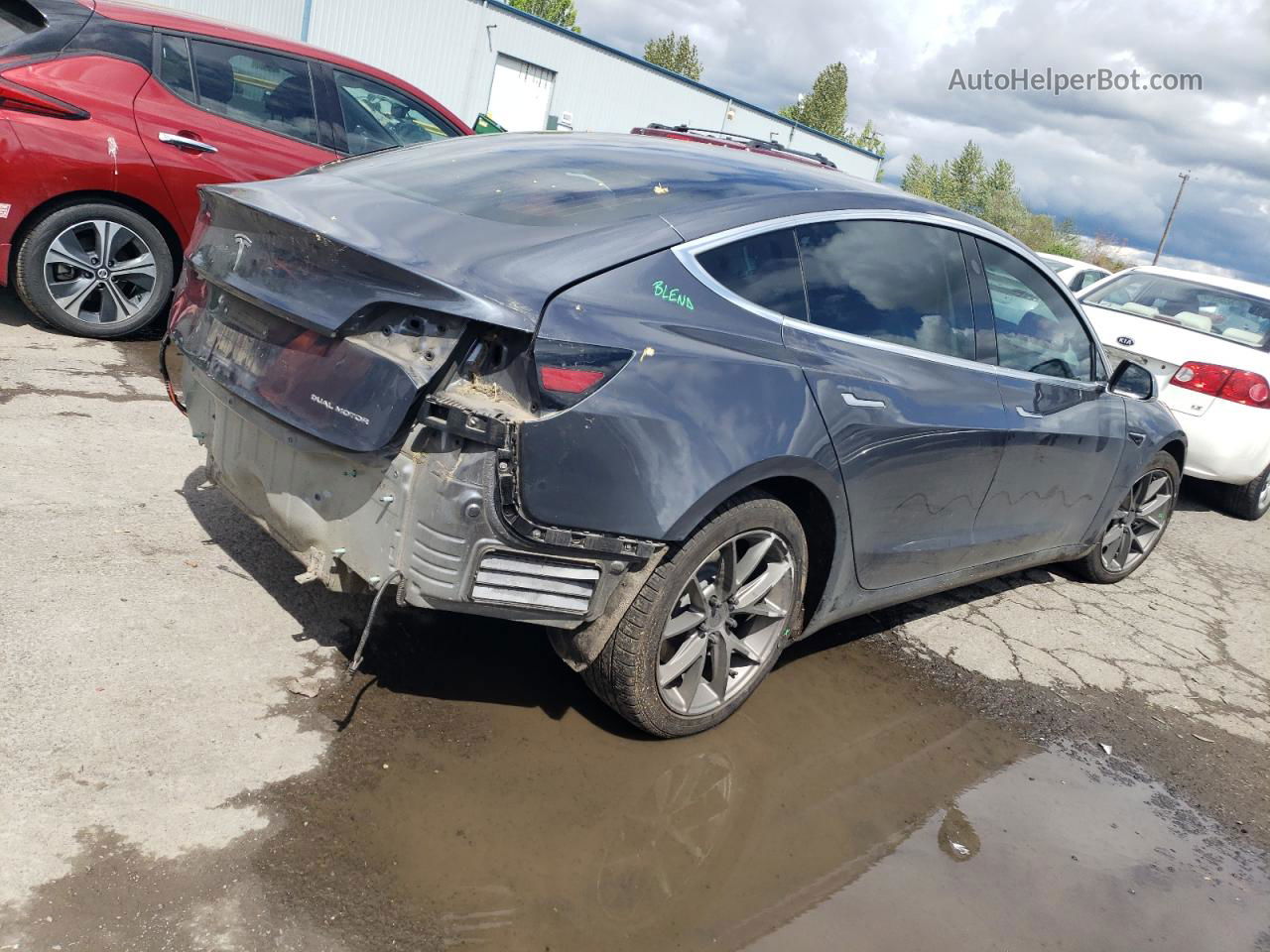 2020 Tesla Model 3  Gray vin: 5YJ3E1EB7LF646236