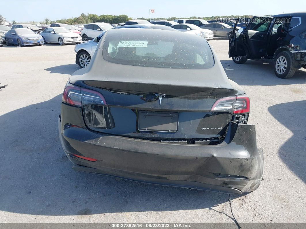 2020 Tesla Model 3 Long Range Dual Motor All-wheel Drive Black vin: 5YJ3E1EB7LF663134