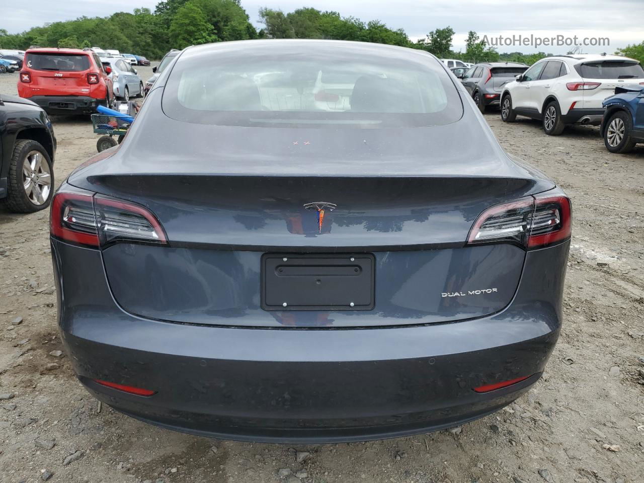 2020 Tesla Model 3  Gray vin: 5YJ3E1EB7LF666745