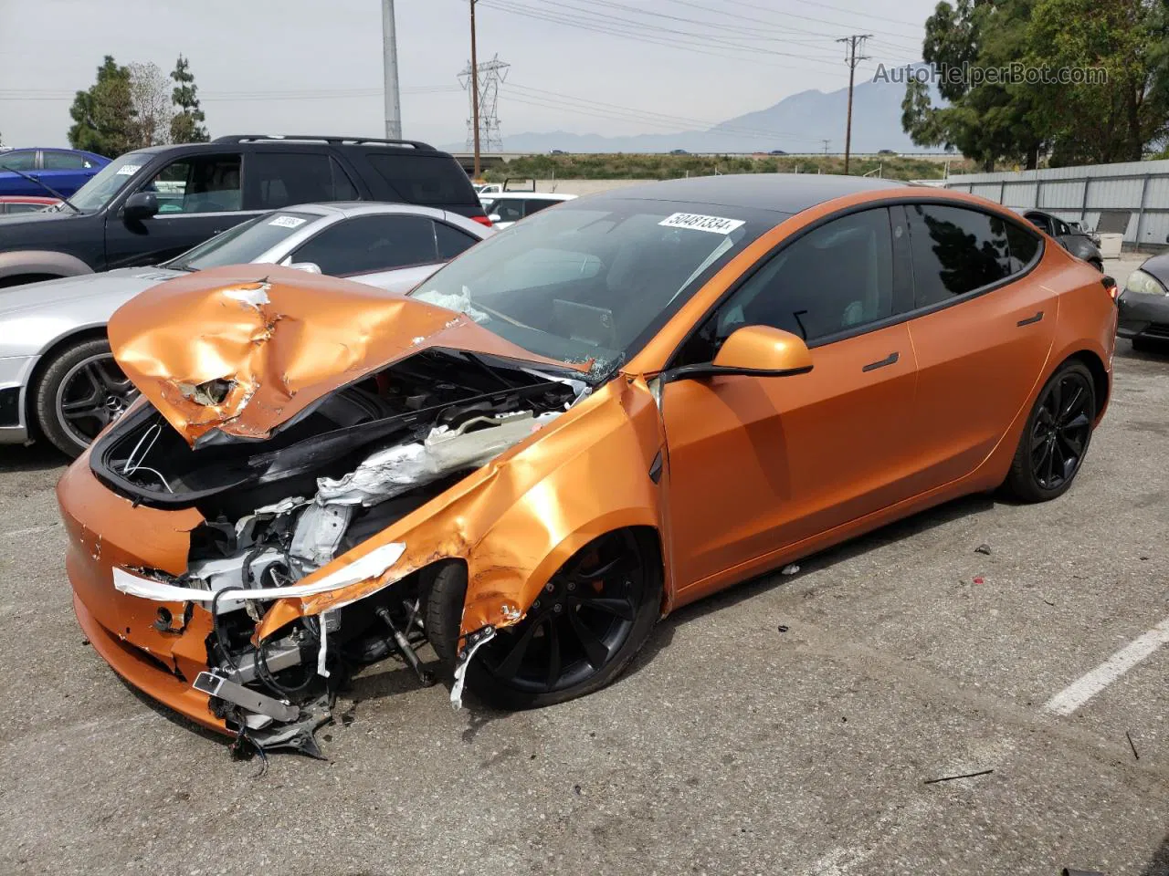 2020 Tesla Model 3  Orange vin: 5YJ3E1EB7LF735708