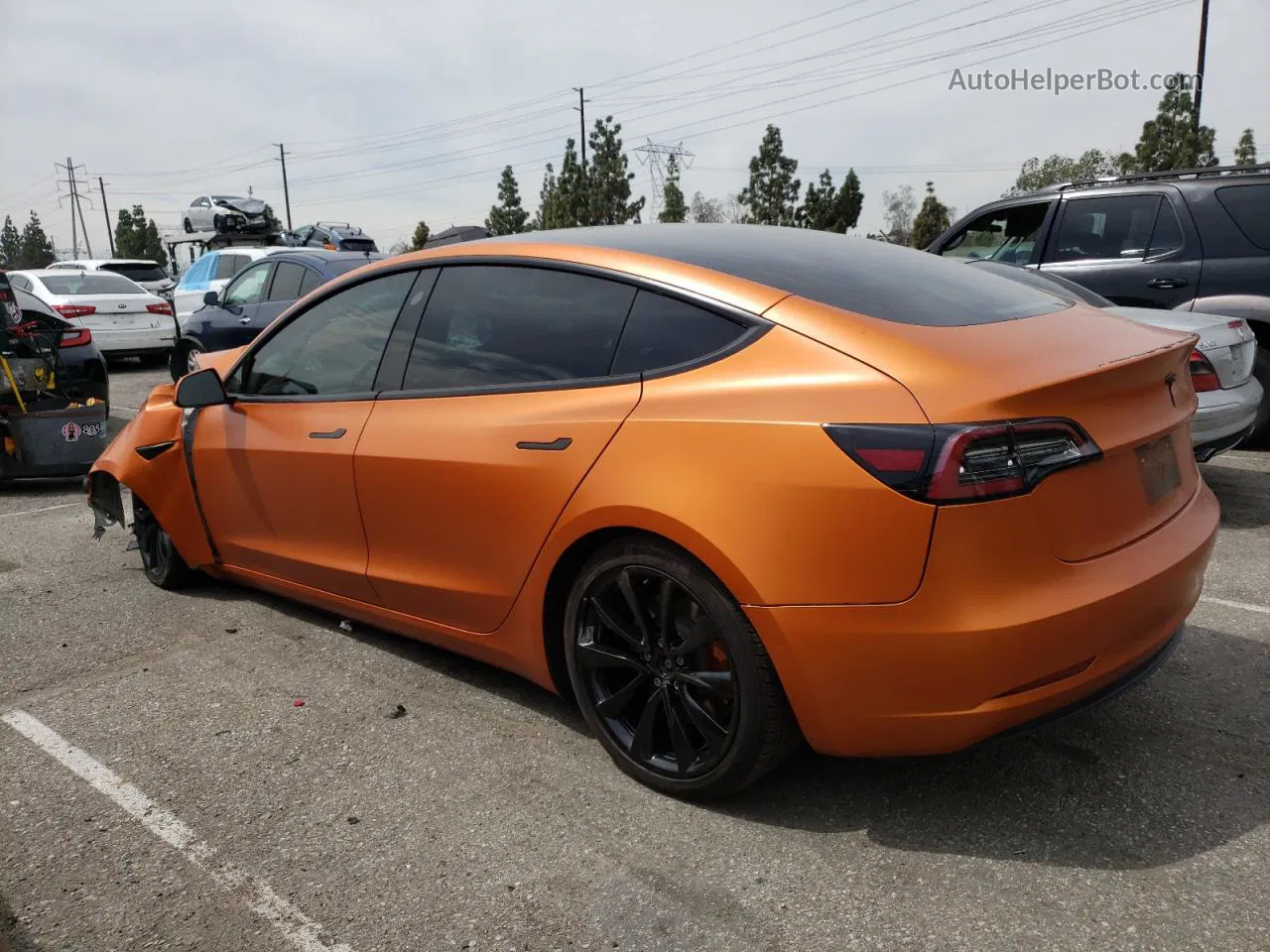 2020 Tesla Model 3  Orange vin: 5YJ3E1EB7LF735708