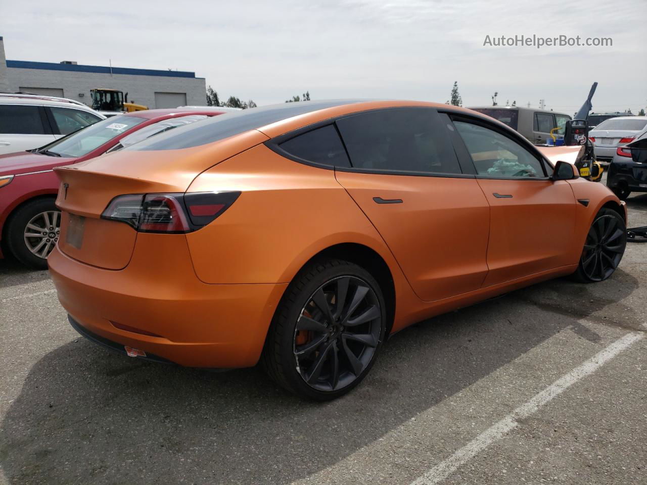 2020 Tesla Model 3  Orange vin: 5YJ3E1EB7LF735708