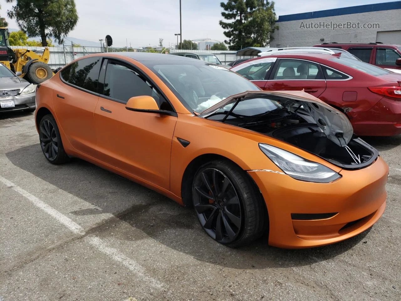 2020 Tesla Model 3  Оранжевый vin: 5YJ3E1EB7LF735708