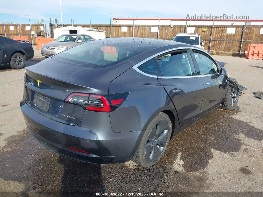 2020 Tesla Model 3 Long Range Dual Motor All-wheel Drive Gray vin: 5YJ3E1EB7LF790398