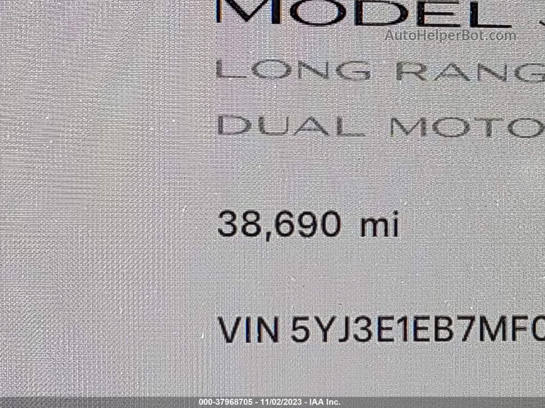 2021 Tesla Model 3 Long Range Dual Motor All-wheel Drive Green vin: 5YJ3E1EB7MF068589