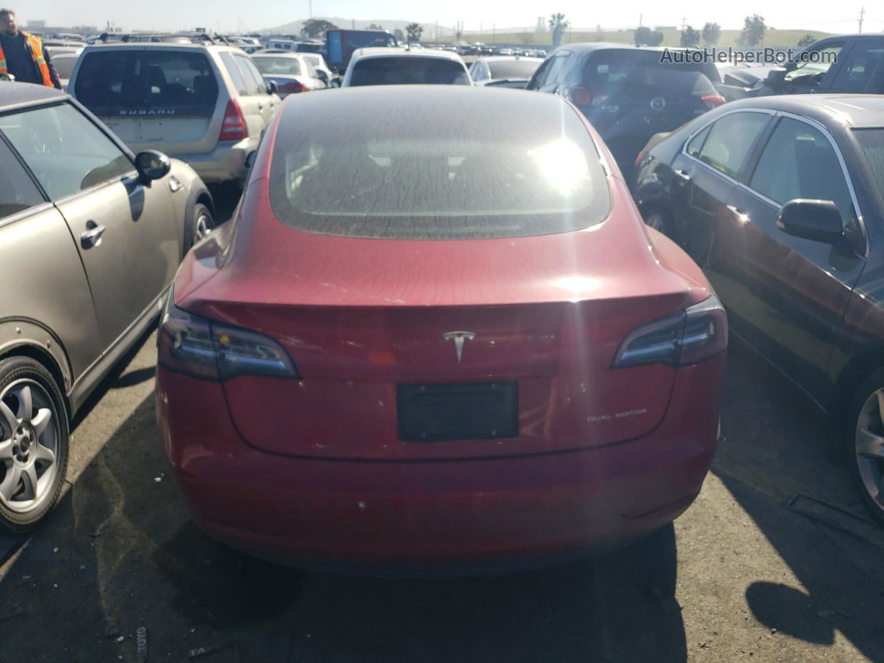 2021 Tesla Model 3  Red vin: 5YJ3E1EB7MF073372