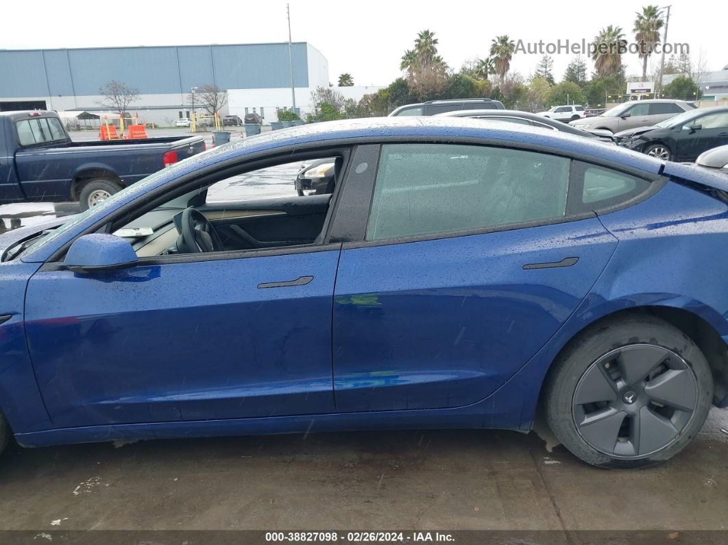 2021 Tesla Model 3 Long Range Dual Motor All-wheel Drive Blue vin: 5YJ3E1EB7MF076711