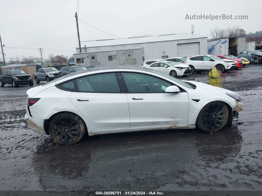 2021 Tesla Model 3 Long Range Dual Motor All-wheel Drive White vin: 5YJ3E1EB7MF094903