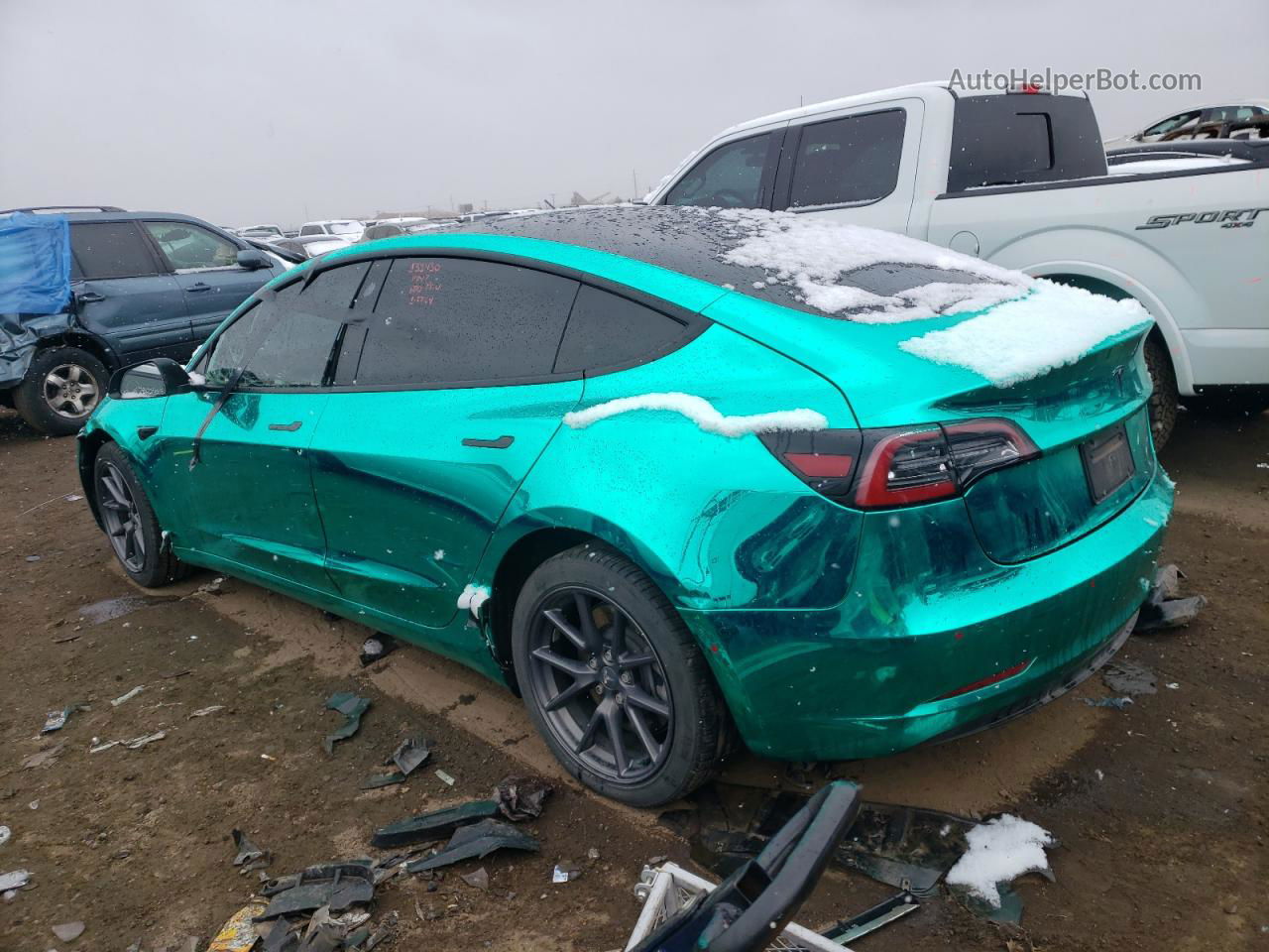 2021 Tesla Model 3  Green vin: 5YJ3E1EB7MF836961