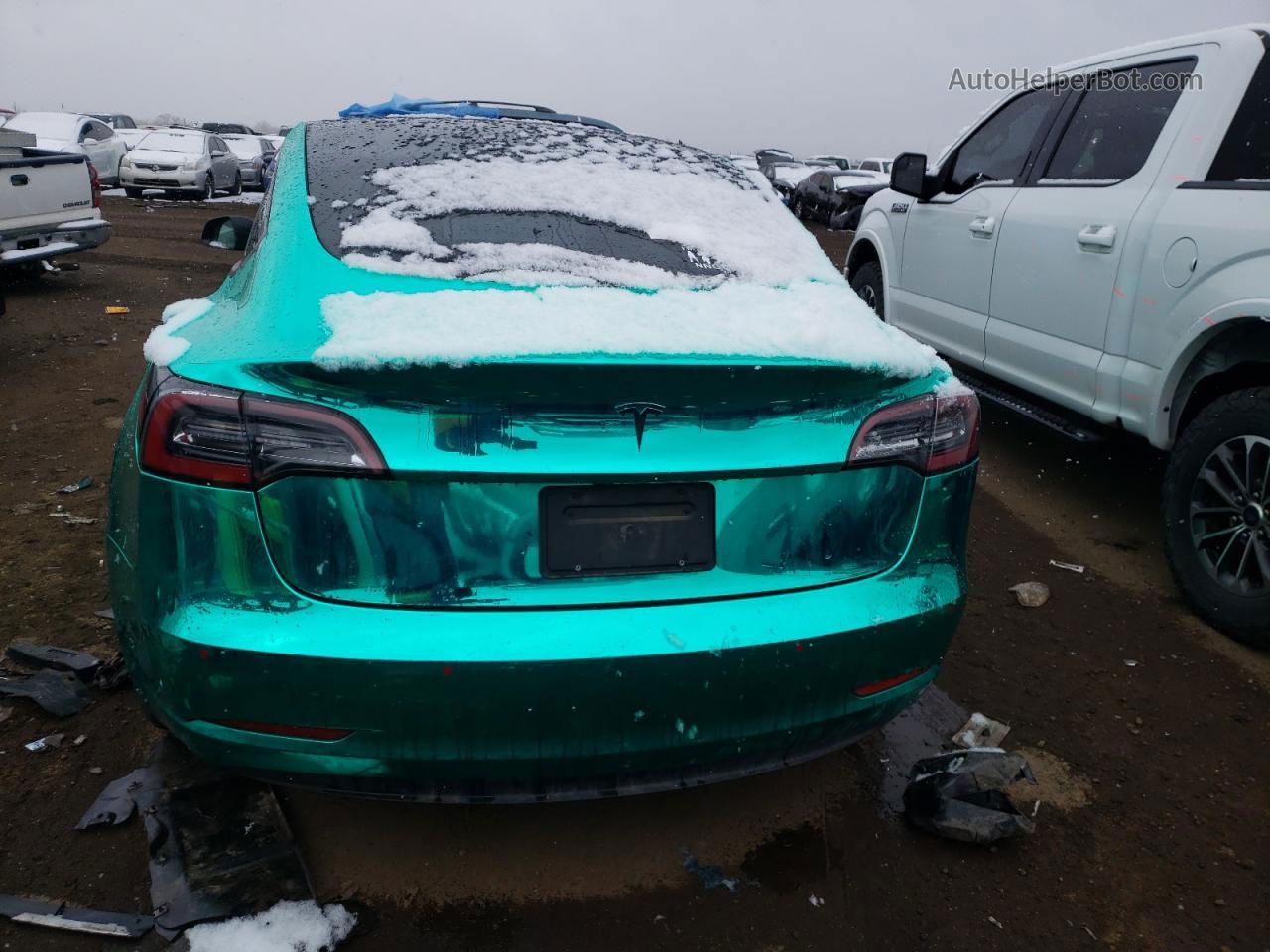 2021 Tesla Model 3  Green vin: 5YJ3E1EB7MF836961