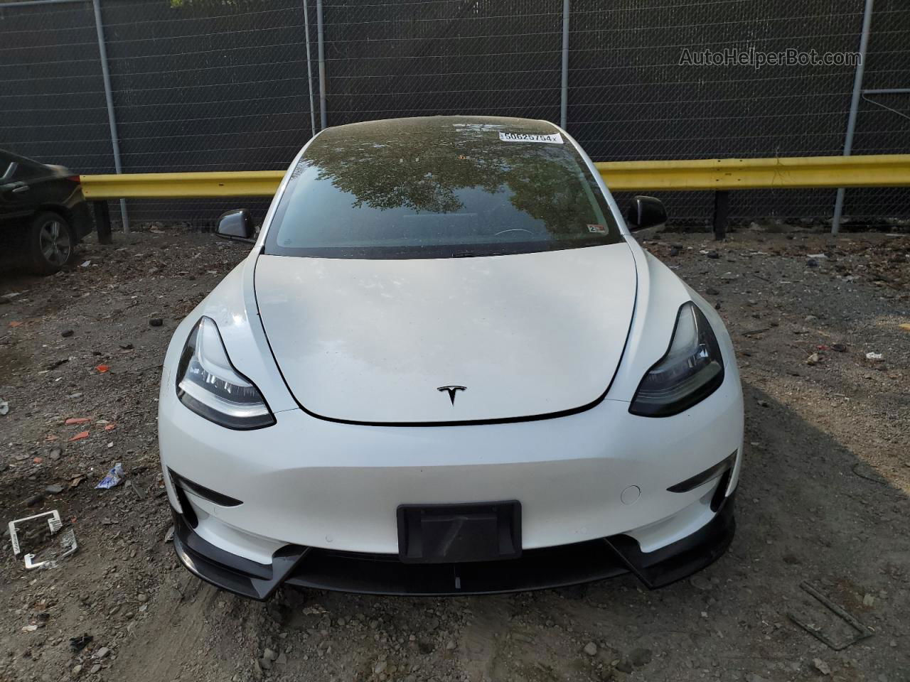 2021 Tesla Model 3  White vin: 5YJ3E1EB7MF858393