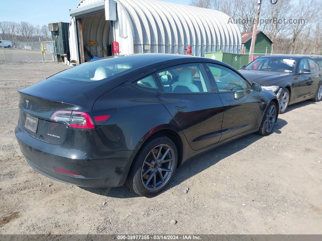 2021 Tesla Model 3 Long Range Dual Motor All-wheel Drive Black vin: 5YJ3E1EB7MF960650