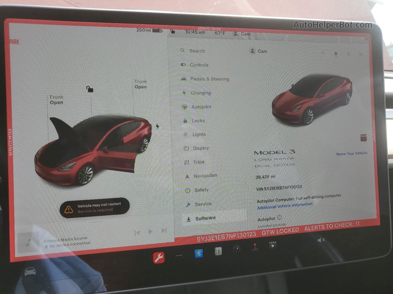 2022 Tesla Model 3  Red vin: 5YJ3E1EB7NF130123