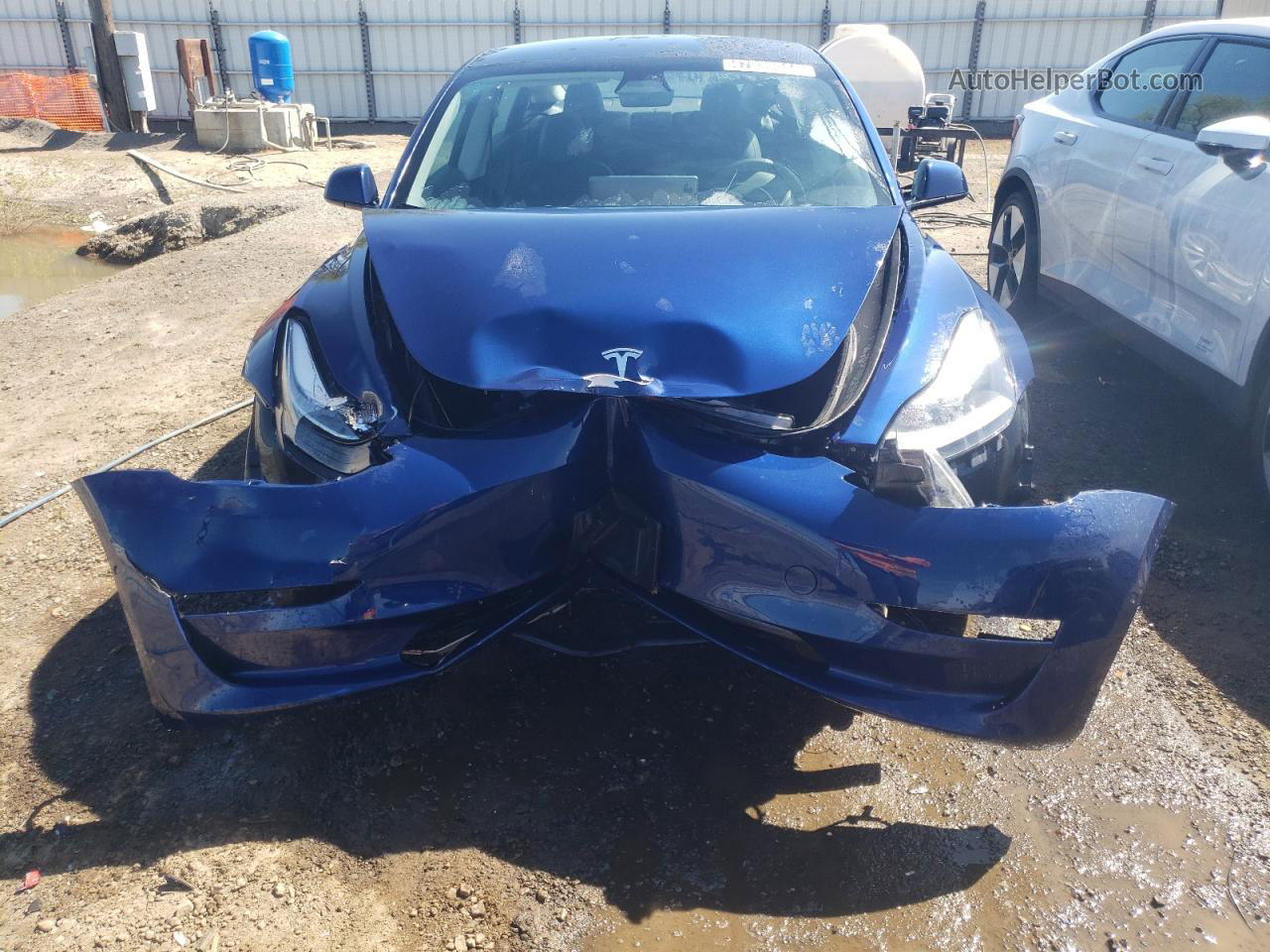 2022 Tesla Model 3  Blue vin: 5YJ3E1EB7NF144202