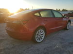 2022 Tesla Model 3  Red vin: 5YJ3E1EB7NF145012