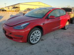 2022 Tesla Model 3  Red vin: 5YJ3E1EB7NF145012