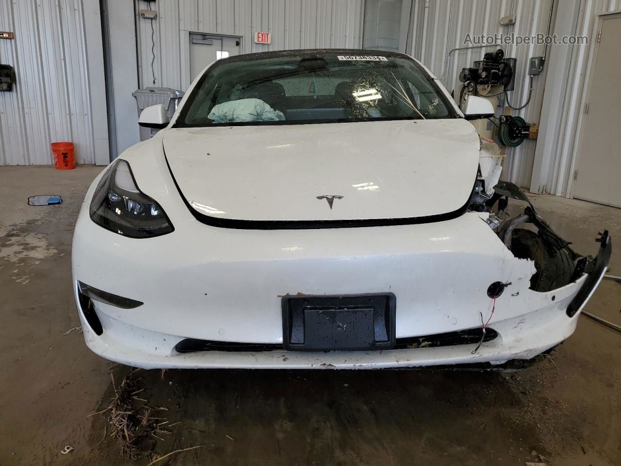 2022 Tesla Model 3  White vin: 5YJ3E1EB7NF156463