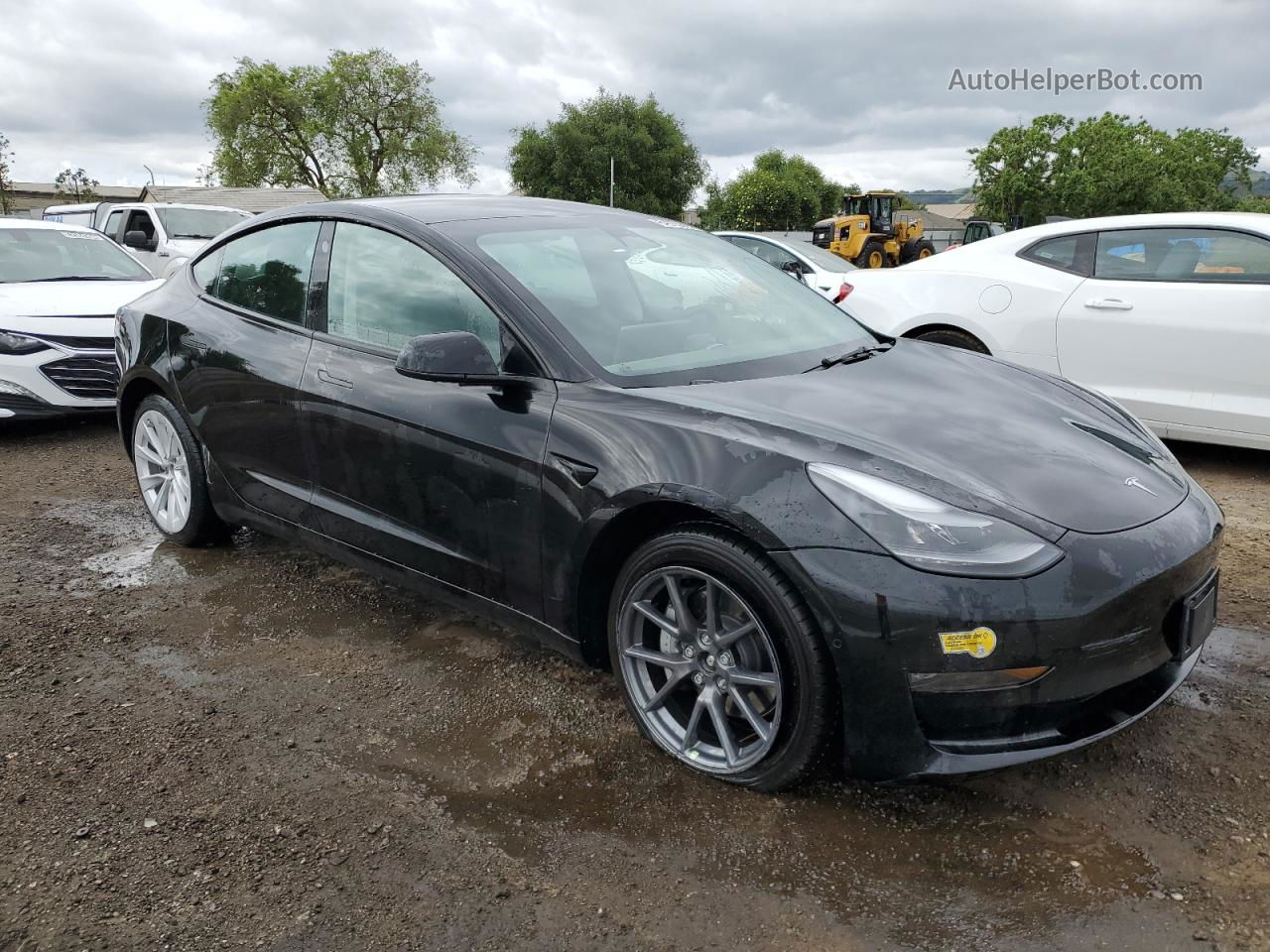 2022 Tesla Model 3  Black vin: 5YJ3E1EB7NF297145